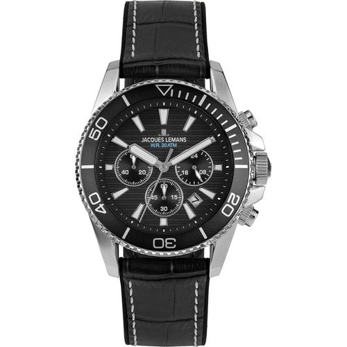 Chronograph Jacques Lemans Schwarz Kollektion Liverpool - mann