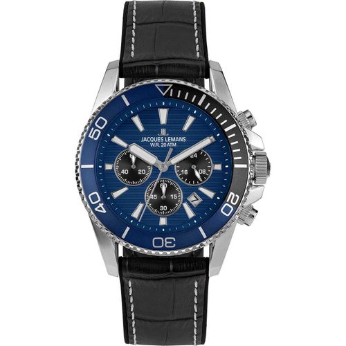 Chronograph Jacques Lemans Schwarz Kollektion Liverpool - mann