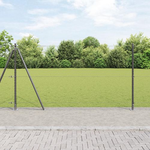 Eleganten-Stil Sechseckzaun Grau 1,2x50 m Stahl - Zaunzubehör DE481203