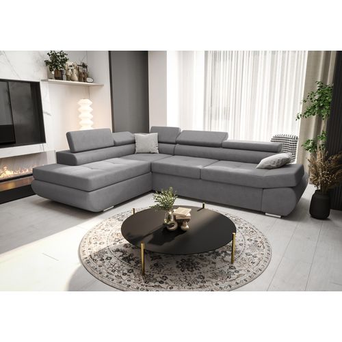 Ecksofa 280 cm Grau Links Monolith 84 Kongo RBN03