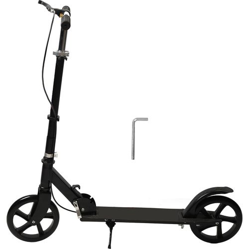 Kick -Scooter für Teenager Erwachsene tragbare faltbare faltbare mit Handbremse innen im Freien im Freien schwarz
