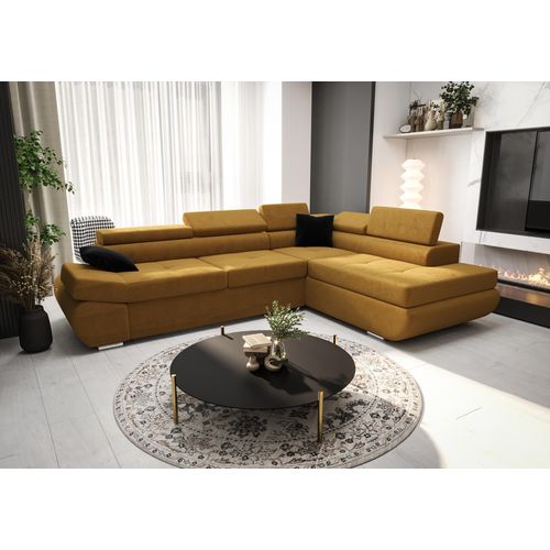 Ecksofa 280 cm Gelb Rechts Kronos 01 Kongo RBN03