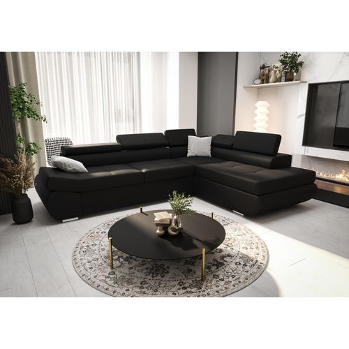 Ecksofa 280 cm Schwarz Rechts Kronos 07 Kongo RBN03