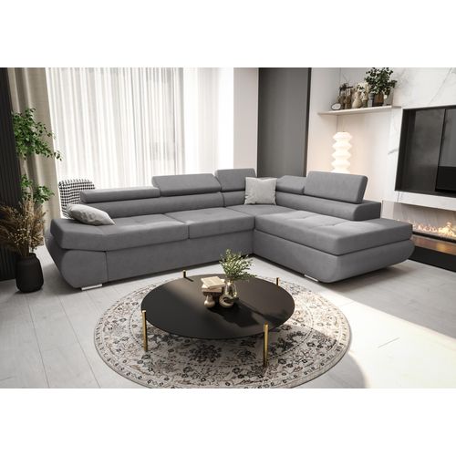 Ecksofa 280 cm Grau Rechts Monolith 84 Kongo RBN03