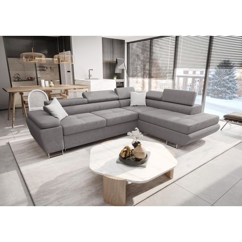 Ecksofa 272 cm Grau Rechts Monolith 84 Kongo RBN04