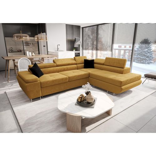 Ecksofa 272 cm Gelb Rechts Kronos 01 Kongo RBN04