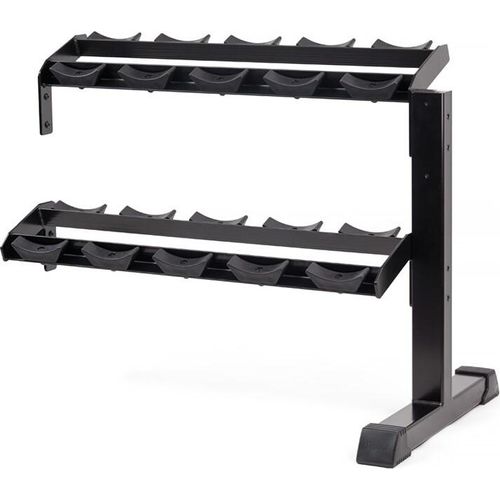 tiguar Modul für Hantelständer mit Caps Erweiterung für modulare Racks, mit Profilcaps für Hanteln, gummierte Ablagen, Länge 109,7 cm, Tiefe 66,4 cm, Höhe 88,6 cm,