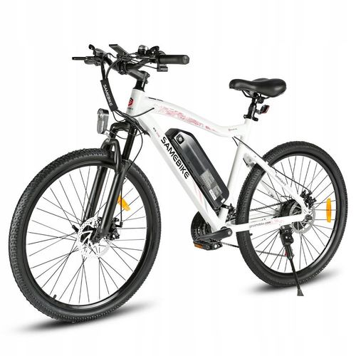 SAMEBIKE SY26-II Klassisches E-Mountainbike E-bike Elektro-Faltrad Trekking e-bike mit SHIMANO 21-Gang (Weiß)