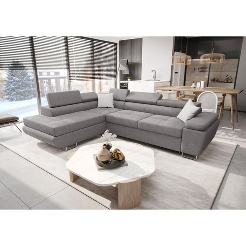 Ecksofa 272 cm Grau Links Monolith 84 Kongo RBN04