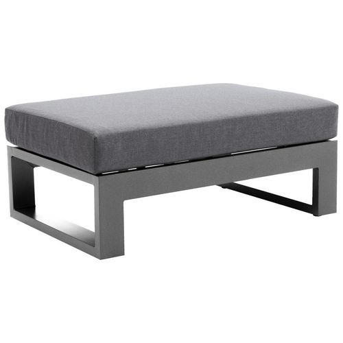 Amatio Loungehocker , Anthrazit , Metall, Textil , Füllung: Schaumstoff , rechteckig , 89x24x60 cm , Bsci , erweiterbar (Typenauswahl) , Loungemöbel,