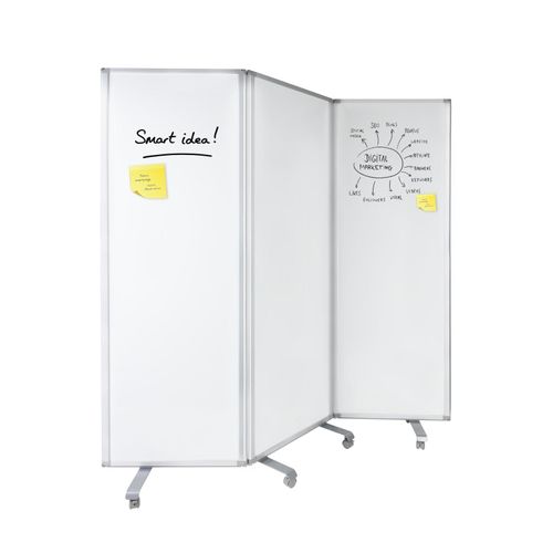 Master of Boards Mobile Trennwand Whiteboard 3-teilig