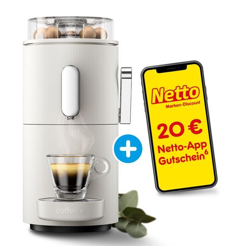 CoffeeB Kaffeemaschine Globe, weiß + 20€ Netto App-Gutschein