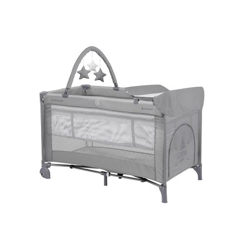 Kikkaboo Reisebett So Gifted Plus zwei Ebenen, Spielbogen, Wickelauflage, Räder grau