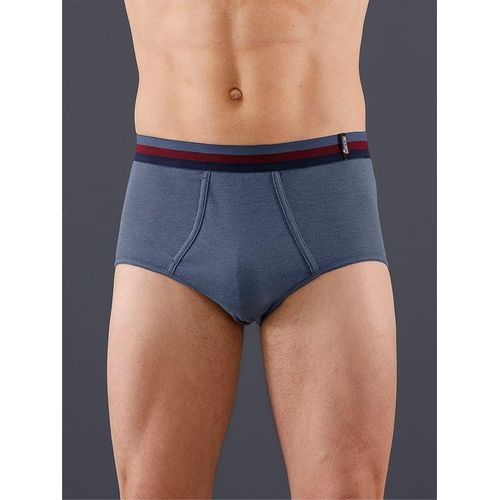 Slip KINGS CLUB, Herren, Gr. 7, blau (rauchblau), 75% Baumwolle, 25% Polyester, Unterhosen