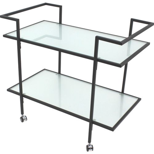 Rollwagen PAROLI, schwarz, B:83cm H:74cm T:46cm, Rollwagen