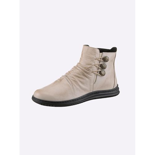 Stiefelette GEMINI, Damen, Gr. 42, beige (elfenbein), Glattleder, sportlich, Schuhe