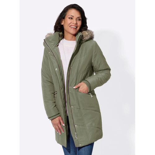 Steppjacke CASUAL LOOKS, Damen, Gr. 19, grün (khaki), 100% Polyester, unifarben, Langarm, Jacken