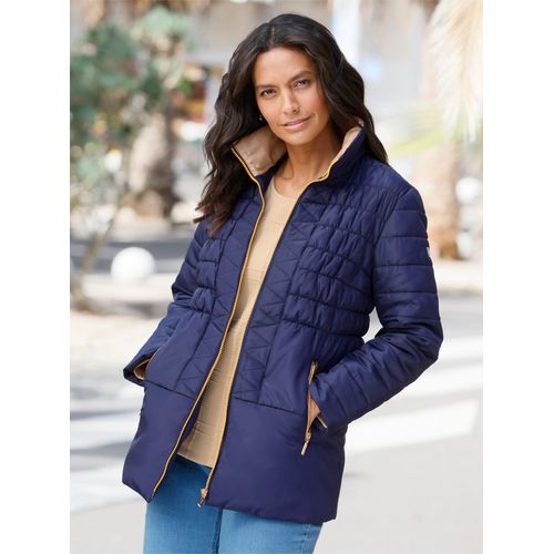 Steppjacke CASUAL LOOKS, Damen, Gr. 26, blau (marine), 100% Polyester, Wattierung:100% Polyester, unifarben, Langarm, Jacken
