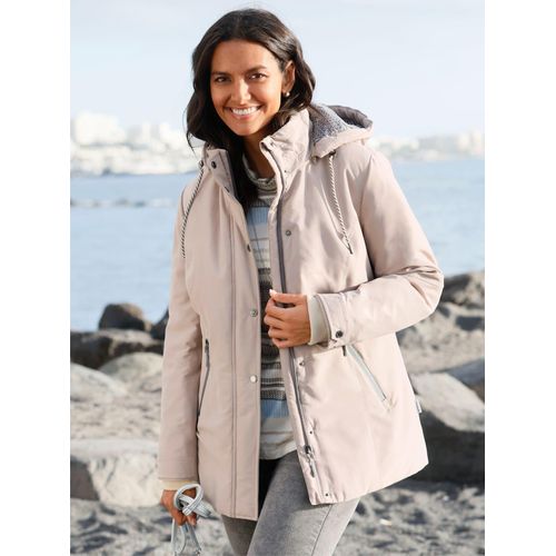 Funktionsjacke CASUAL LOOKS, Damen, Gr. 52, beige (sesam), 100% Polyester, unifarben, Langarm, Jacken