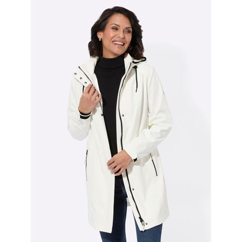 Softshelljacke CASUAL LOOKS, Damen, Gr. 36, beige (ecru), 94% Polyester, 6% Elasthan, unifarben, Langarm, Jacken