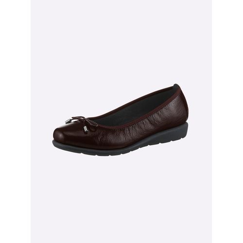 Ballerina CASUAL LOOKS, Damen, Gr. 39, rot (bordeaux), Lackleder, Basic, Schuhe