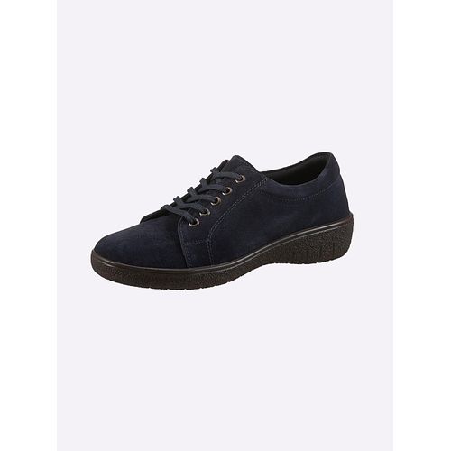 Schnürschuh CASUAL LOOKS, Damen, Gr. 36, blau (marine), Veloursleder, sportlich, Schuhe