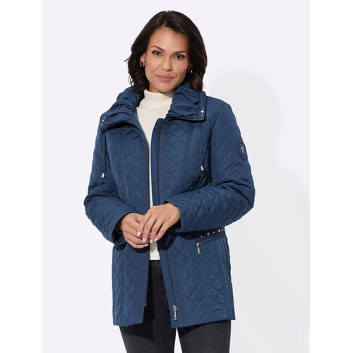 Steppjacke CASUAL LOOKS, Damen, Gr. 36, blau (dunkelblau), 100% Polyester, Wattierung:100% Polyester, unifarben, Langarm, Jacken