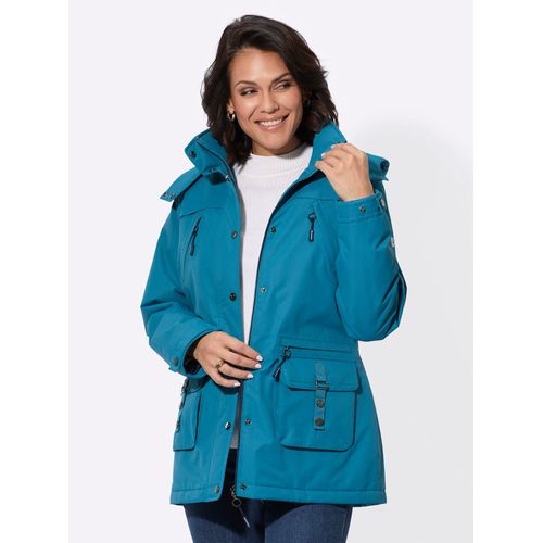 Funktionsjacke CASUAL LOOKS, Damen, Gr. 36, blau (topas), 100% Polyester, Einsatz:100% Polyester, Wattierung:100% Polyester, unifarben, Langarm, Jacken