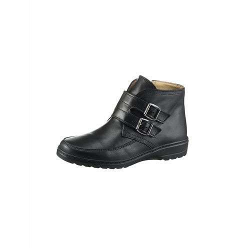 Stiefelette HEINE, Damen, Gr. 35, schwarz, Leder, Rindsleder, Glattleder, modisch, Schuhe