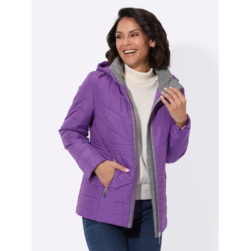 Steppjacke CASUAL LOOKS, Damen, Gr. 48, lila, 100% Polyester, Besatz:100% Polyester, Wattierung:100% Polyester, unifarben, Langarm, Jacken