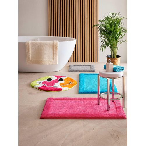 Badematte GRUND Gr. 1, blau (türkis), rechteckig (45cm x 50cm),, Badematten