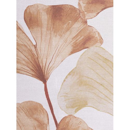 Gardine HEINE HOME Gr. 1, braun (weiß, braun), B:140cm H:145cm, Polyester, Gardinen
