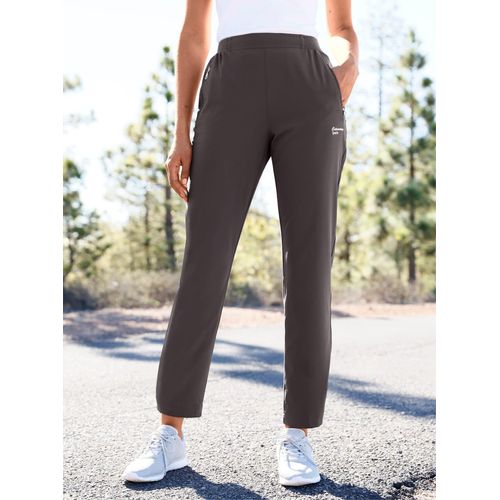 Trainingshose CATAMARAN, Damen, Gr. 42, Normalgrößen, grau (graphit), 93% Polyester, 7% Elasthan, unifarben, Hosen