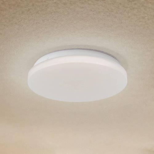 Lindby LED-Außendeckenleuchte Kirkola, 4000 K, Ø 26 cm, weiß