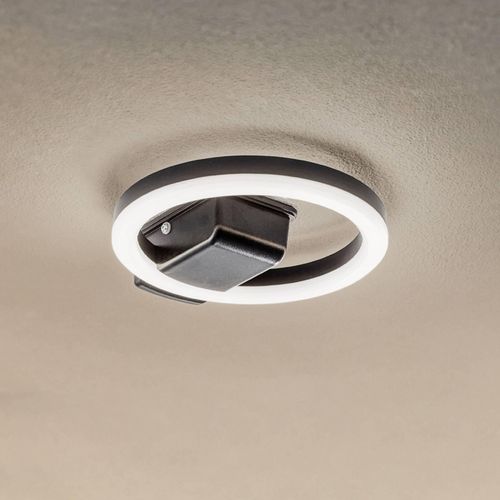 Lindby LED-Außendeckenleuchte Finian, Ø 22 cm, CCT, dimmbar