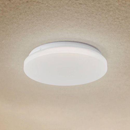Lindby LED-Außendeckenleuchte Kirkola, 3000 K, Ø 26 cm, weiß