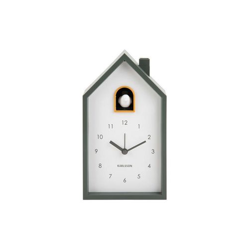 Karlsson Wecker Modern Cuckoo , Weiß, Mintgrau , Kunststoff , 12x20x6 cm , Weckfunktion , Dekoration, Uhren, Wecker