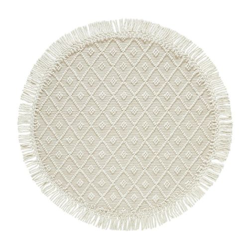 Linea Natura Handwebteppich Sylt , Silber, Beige , Textil , Boho , rund , pflegeleicht , Teppiche & Böden, Teppiche, Naturteppiche