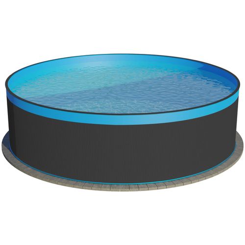 Rundpool CLEAR POOL, grau (anthrazit), H:120cm Ø:500cm, Schwimmbecken, ØxH: 500x120 cm