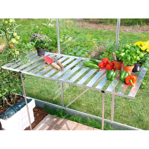 Pflanztisch VITAVIA, silber (silberfarben), B:120cm H:81cm T:56cm, Tische, BxTxH: 120x56x81 cm