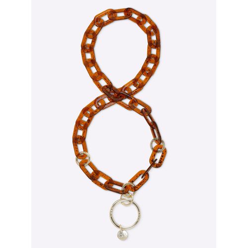 Kette mit Anhänger HEINE, Damen, Gr. Acryl-Metall, braun, Acryl, Metall, Halsketten