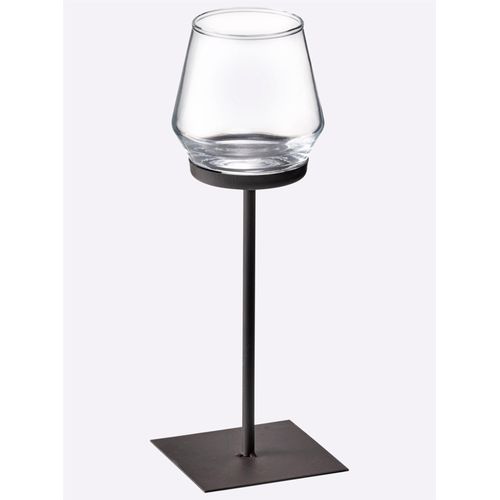 HEINE HOME Windlicht, braun (schwarzbraun), B/H/T: 12cm x 36cm x 12cm, Kerzenhalter