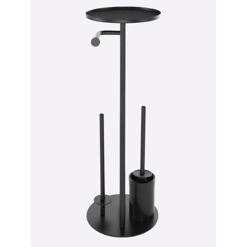 Badaccessoire-Set HEINE HOME, schwarz, Glas, Chrom, Badaccessoires-Sets