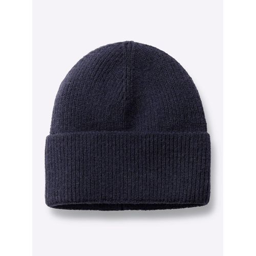 Strickmütze HEINE, Damen, blau (marine), Kunstfaser, Mützen Strickmütze