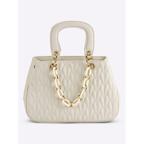 Handtasche HEINE, Damen, Gr. B/H/T: 31cm x 20cm x 11cm, beige (sand), Metall, Viskosemischung, unifarben, Taschen