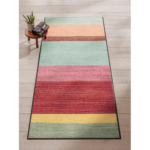 Fußmatte SALONLOEWE Gr. 4, bunt (rot, grün, gemustert), B:70cm H:7mm L:190cm, Polyamid, Kunstfaser, Teppiche