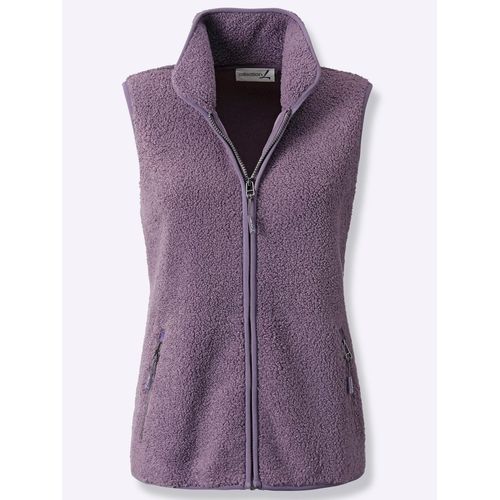 Fleeceweste CASUAL LOOKS, Damen, Gr. 44, lila (feige), 100% Polyester, unifarben, Westen