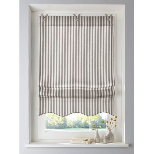 Raffrollo HEINE HOME Gr. 1, grau (grau, natur), B:45cm H:140cm, Raffrollos