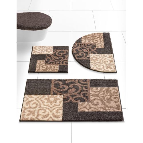 Badematte GRUND Gr. 1, grau (anthrazit, taupe), rechteckig (45cm x 50cm),, Badematten