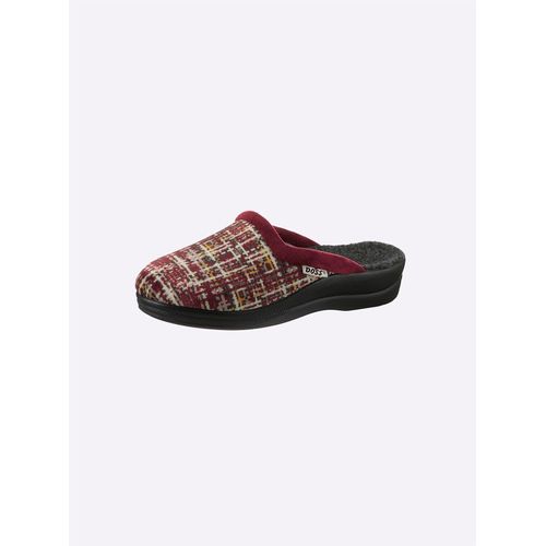 Hausschuh CASUAL LOOKS, Damen, Gr. 40, rot (bordeaux, gestreift), Textil, modisch, Schuhe